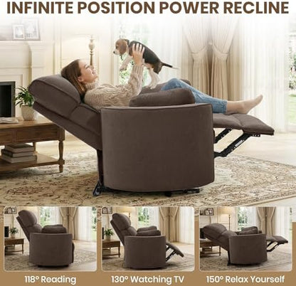 400-550 LBS Oversized Power Recliner, 32.7" Seat, Big & Tall, USB