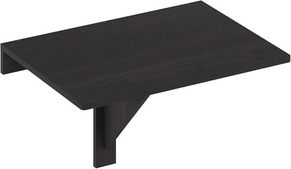 Furinno Hermite Black Folding Table, Wall Mount Floating Table, 23.6 x 30.4 x 17.3, Easy Assembly, for Living Room, Office, Bedroom, Apartment, Black Espresso
