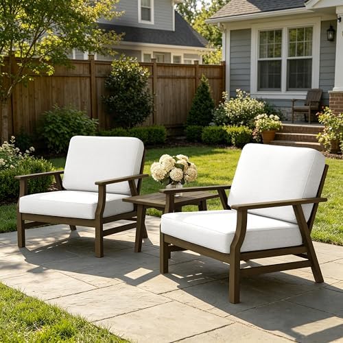 3 Piece Patio Bistro Set, Bistro Table and Chairs Set of 2