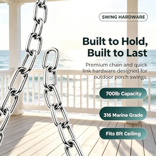 316 Marine Grade Stainless Steel Porch Swing Chains Kit