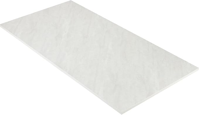 Kaboon Universal Tabletop 45"x20", Solid One-Piece Melamine Table Top, L-Desk Floating Desk DIY, Home and Office, Sea Salt/White