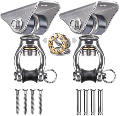 SELEWARE Silent Swing Hanger Heavy Duty Bearing Swing Hooks 2 Pack