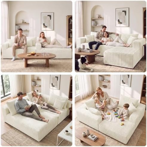 Boneless Couch for Living Room, Modular Sectional Sofa