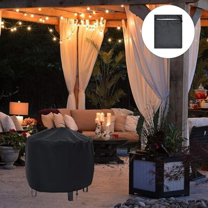 Waterproof Fire Pit Cover 22" D x 15" H fit for Solo Stove Bonfire