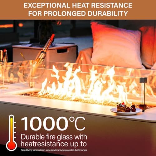 NUPICK 5 Pound Fire Glass, 1/4 Inch Reflective Fire Pit Glass