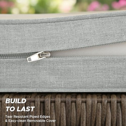 Outdoor Chair Cushions 20x20 Inch, Set of 4, Light Grey