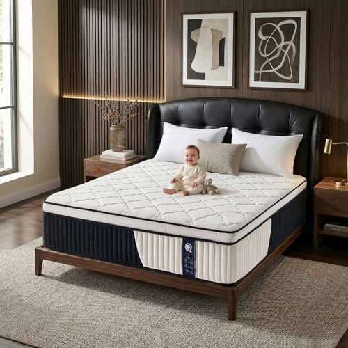 Full Hybrid Mattress, 10 Inch Medium Firm Mattress with Foam & Individually Wrapped Pocket Springs, Pressure Relief Mattress in a Box