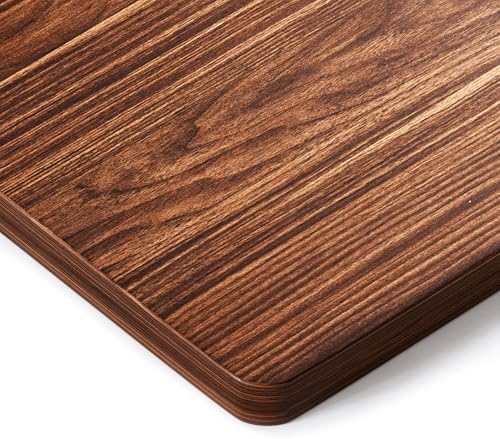 BIZUM Whole-Piece Particle Board Table Top Wood Countertop for Standing Desk DIY, 63x28x1 Inch Walnut Desk Top