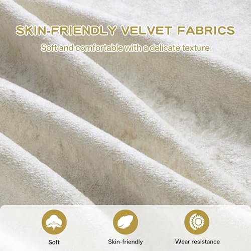 77" Velvet Chesterfield Style Modular Sectional Loveseat Sofa, Upholstered Oversized Button Tufted 2-Seater Couch with Floor-grazing Tassel Fringe Skirt, Easy Assembly, for Living Room, Beige