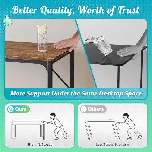 PRAISUN 71'' Computer Desk with Fabric Storage Bag & 2 Hooks