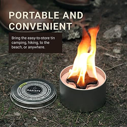 Radiate 2-Pack Portable Smokeless Campfire Fire Pit, 2 Hour Outdoor Heat