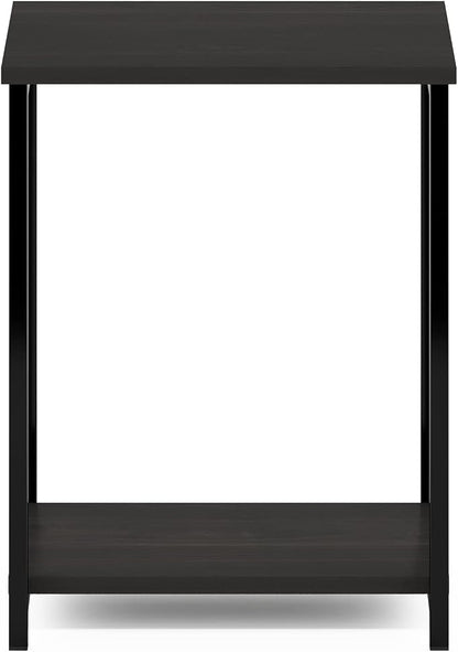 Furinno Simplistic Metal Frame End Table, 1-Pack, Espresso