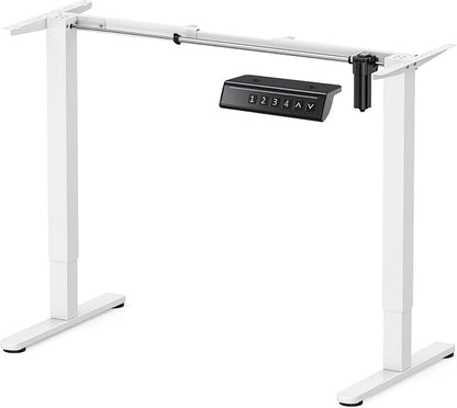 ErGear Electric Standing Desk Legs, 4 Memory Height Settings Height Adjustable Desk Frame, Sit Stand Table Legs Up to 47.2", Ergonomic Stand up Converter Base Workstation, White Frame Only