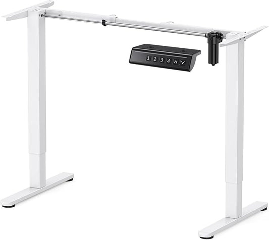 ErGear Electric Standing Desk Legs, 4 Memory Height Settings Height Adjustable Desk Frame, Sit Stand Table Legs Up to 47.2", Ergonomic Stand up Converter Base Workstation, White Frame Only