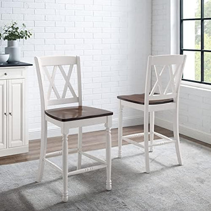 Crosley Furniture Shelby X-Back Counter Stools, Set of 2
