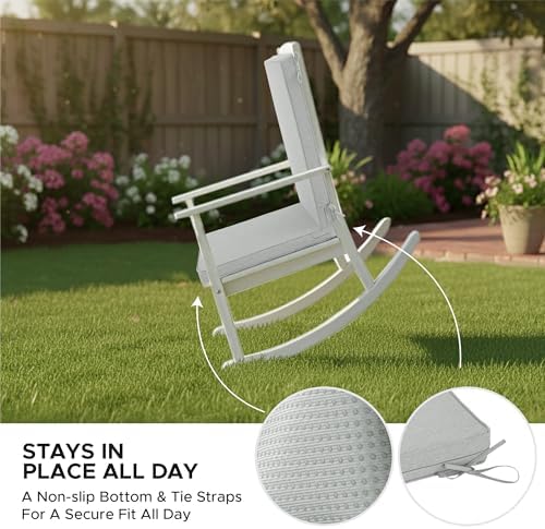 Outdoor Chair Cushions 20x20 Inch, Set of 4, Light Grey