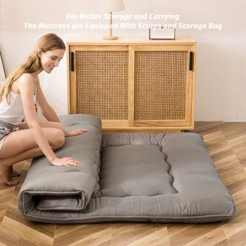 MAXYOYO Japanese Floor Mattress 4" Thick Full Size Foldable Futon Mattress