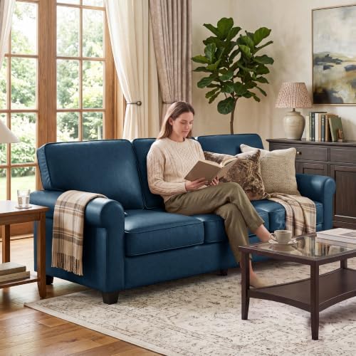Kingfun Faux Leather Sofa Set,Loveseat and 3-Seater,RoyalBlue