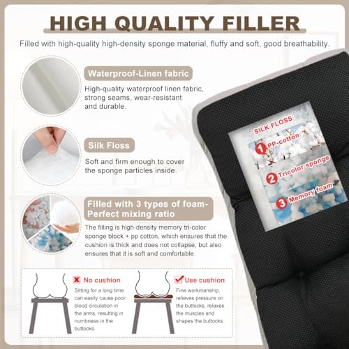 Bench Cushions for Indoor Furniture,27x12x4 in,Medium Grey.