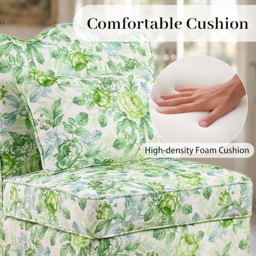 Floral Accent Chairs Set of 2, French-Inspired Lounge Chair