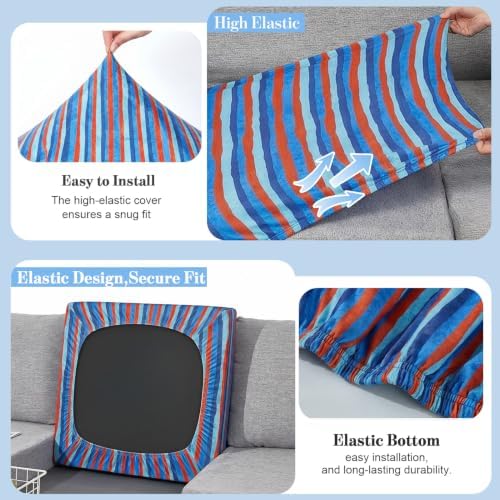 8Pcs Patio Cushion Covers Stretch Outdoor Furniture Protector Slipcovers