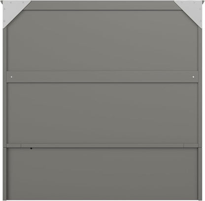AFI, Southampton Murphy Bed Chest Twin XL with 6" Mattress, Storage Drawer & Built-in USB Charger, Grey