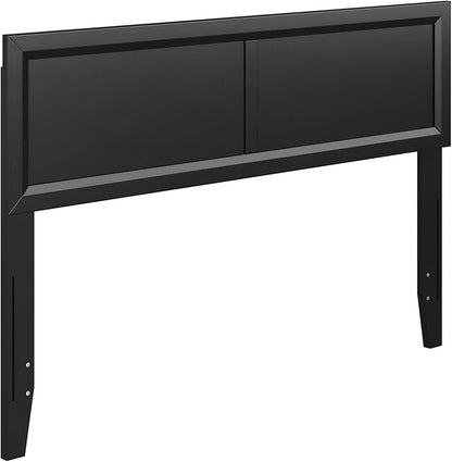 AFI, Sophia Adjustable Modern Full Wood Headboard, Black