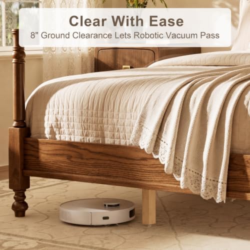Merax Vintage Wood Spindle Post Bed with Headboard