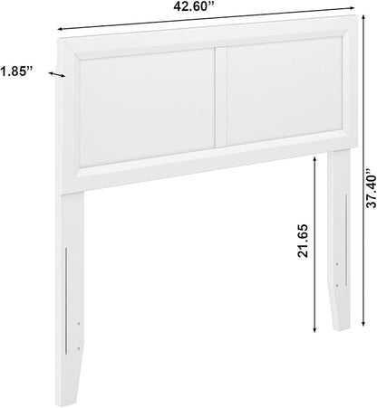 AFI, Sophia Adjustable Modern Twin Wood Headboard, White