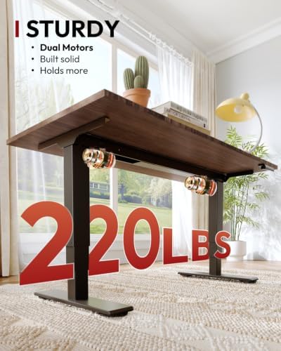 SANODESK Solid Bamboo Dual Motor Standing Desk, 220 lbs, 72×30