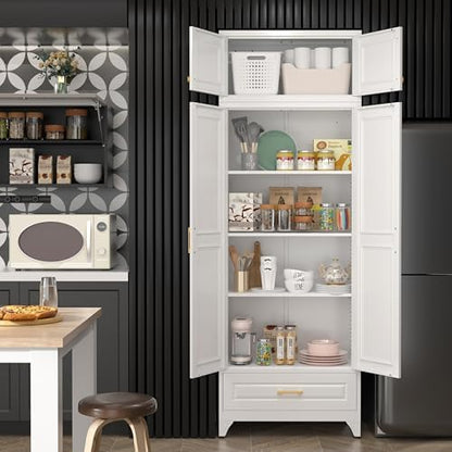 SteeLoong 90" Metal Storage Cabinet with Doors and 3 Adjustable Shelves