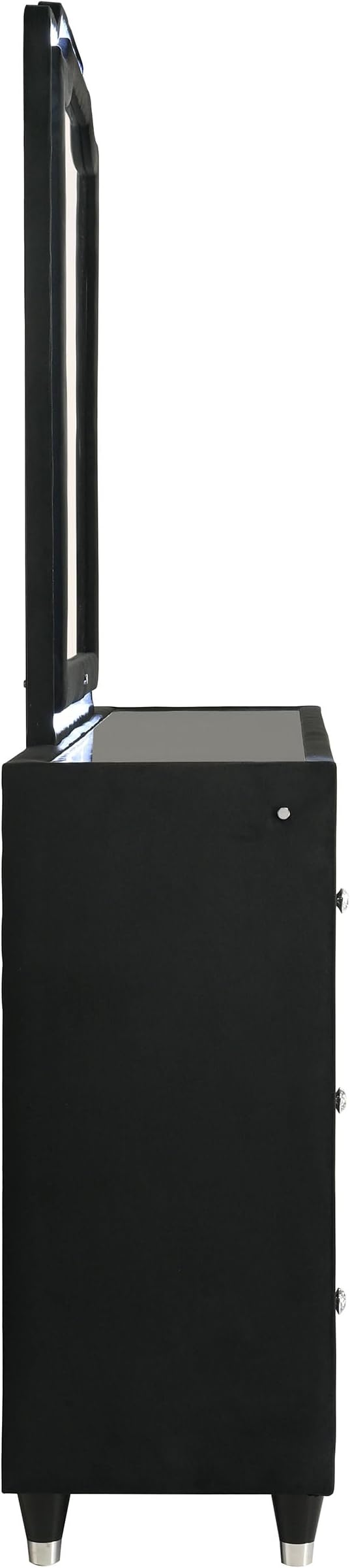 Coaster Home Furnishings Lorient 8-Drawer LED Flame Box Dresser and Mirror Black 223163FBM