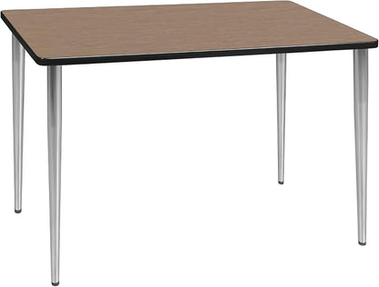 Romig Arco 48 x 24 in. Training Seminar Table- Noble Oak Top, Chrome Tapered Legs