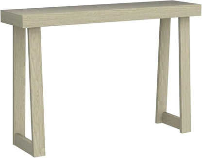 Plank+Beam Classic 46 Inch Console Table, Solid Pine Wood Entryway Table, Narrow Sofa Table for Hallway or Living Room, Seashell