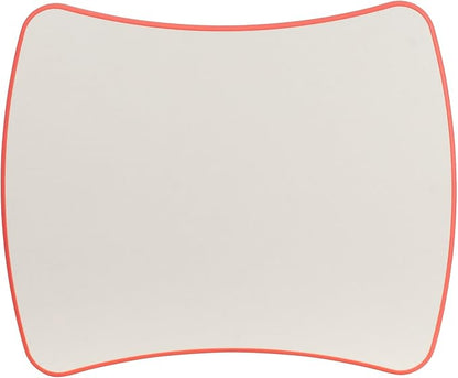 Flash Furniture 21.875''W x 26.625''L Rectangular Red Plastic Height Adjustable Activity Table with Grey Top