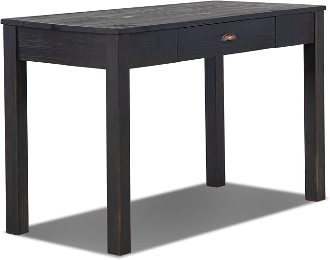Grain Wood Furniture Montauk Desk/Dressing Table, Farmhouse Black