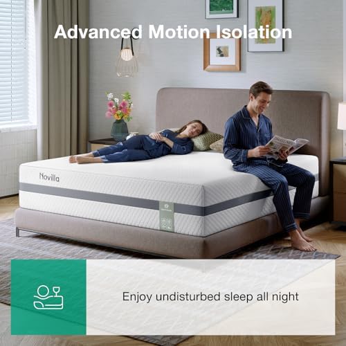 Novilla King Mattress, 10 Inch NanoGEL™ Memory Foam King Mattress Cool Rest