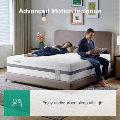 Novilla King Mattress, 10 Inch NanoGEL™ Memory Foam King Mattress Cool Rest