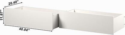 AFI Queen/King/Twin XL Under Bed Storage Drawers (Set of 2), White