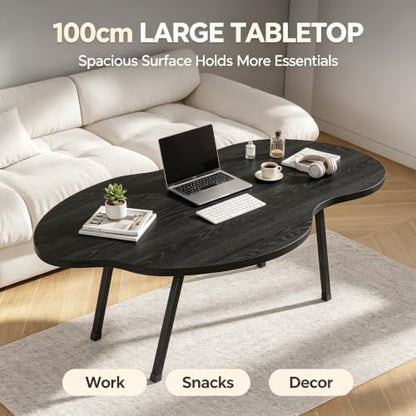Black Folding Coffee Table,Center Table for Living Room,Apartment