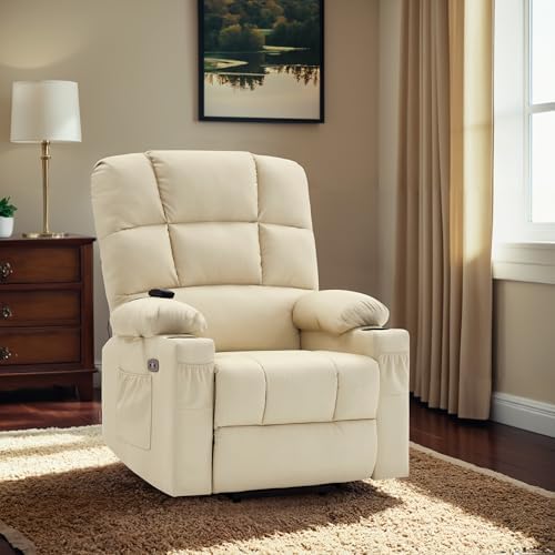 MCombo Dual Motor Power Lift Recliner, Heat and Massage, 7680, Large