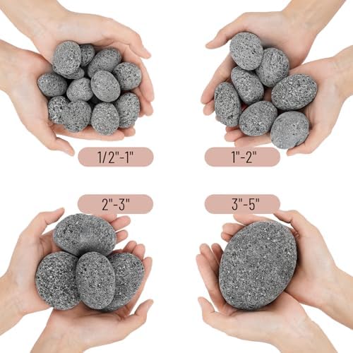 Skyflame 1/2"-1" Natural Tumbled Stones for Gas Fire Pit Fireplaces