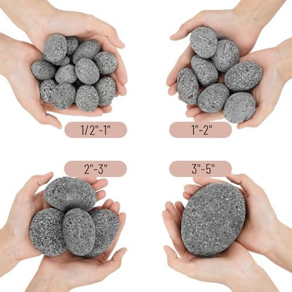 Skyflame 1/2"-1" Natural Tumbled Stones for Gas Fire Pit Fireplaces