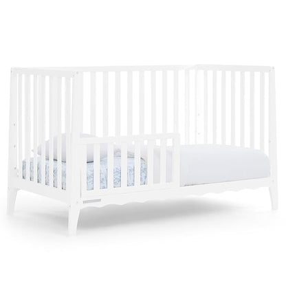 Delta Children Lulu 5-in-1 Convertible Crib, Converts to Toddler Bed, Daybed, Sofa & Full-Size Bed, Greenguard Gold Certified, Fits Standard Crib Mattress, 3 Mattress Heights for Baby,Bianca White