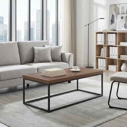 CENSI 47-Inch Dark Walnut Coffee Table/Center Table