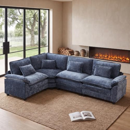 Oprisen 116" Modular Sectional Sofa, Comfy Deep Cloud Couch with Corner