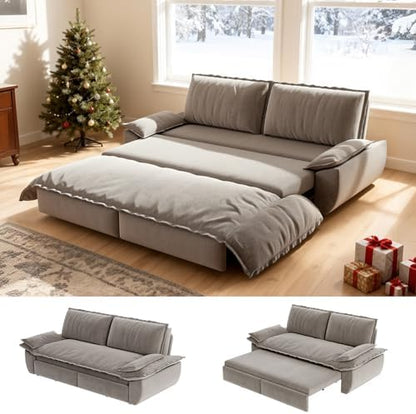 healthomse 73.2" Queen Size Sleeper Sofa Bed, 3-in-1 Convertible Sleeper Sofa Bed, Modern Corduroy Loveseat, for Living Room, Bedroom, Apartment, Office, RV