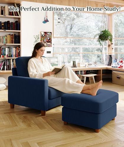 Welzona 25.2" Couches for Living Room Ottoman, Storage Ottoman, Foot Rest