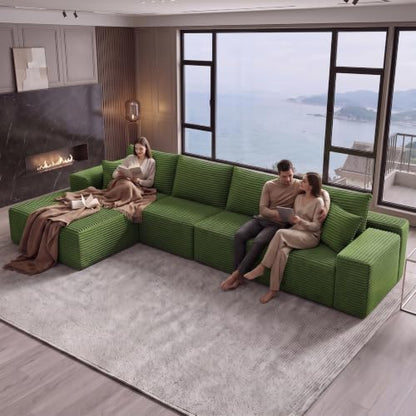 96" Boneless Sectional Couches, Cloud Sofas for Living Room