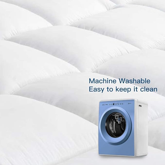 COONP Twin Mattress Topper, Extra Thick Pillowtop, Cooling Plush Mattress Pad Cover Cotton Top Bed Topper Protector with 8-21 Inch Deep Pocket